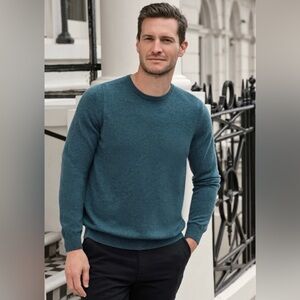 NWT Jeff Men’s Crew Neck Teal Sweater Size Large